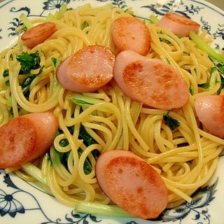 水菜とギョニソの和風パスタ